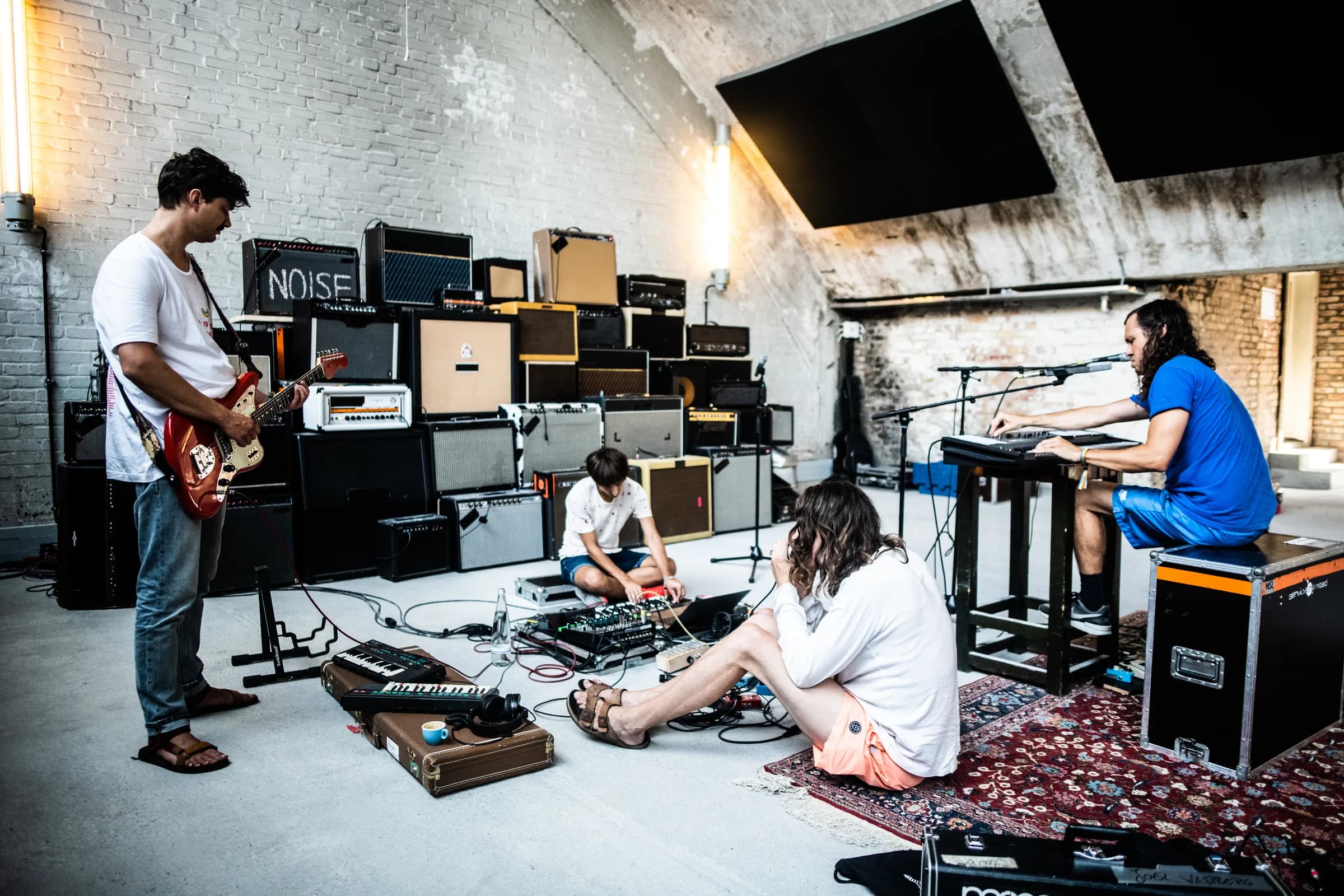 Siblings performing